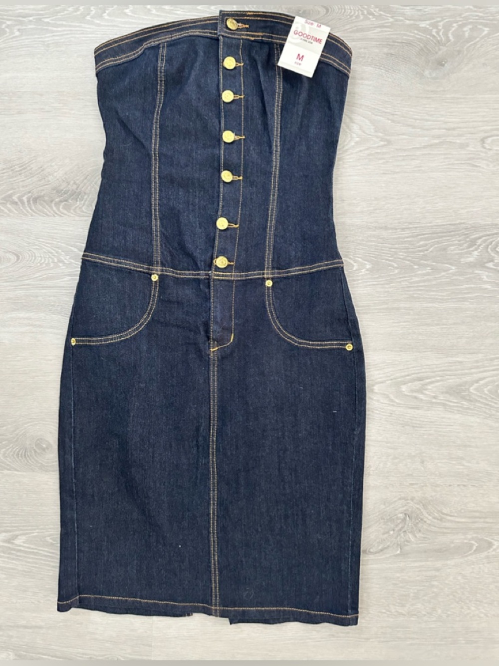 GoodTime Strapless Denim Dress